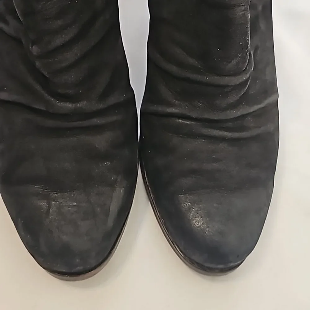 Paul Green  black nubuck leather Women’s ankle‎ boots Size UK 4/ US 7.5